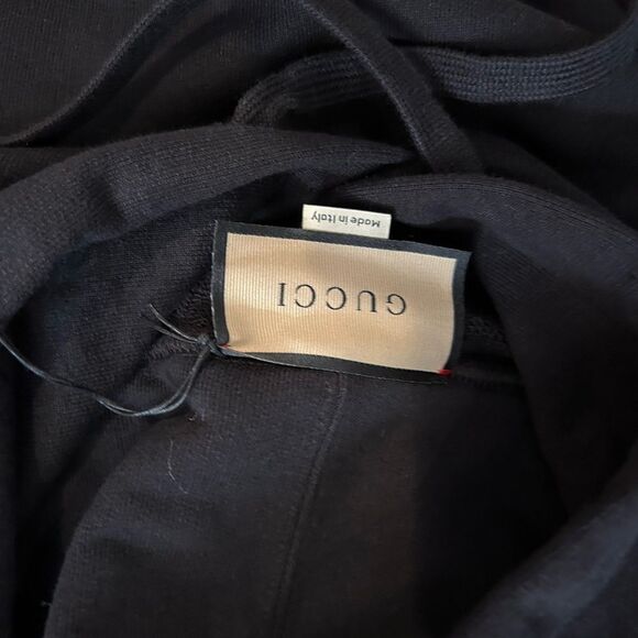 Men's Gucci blade logo print cotton hooded sweatshirt, size Xxxl  made in Italy - Picture 7 of 11